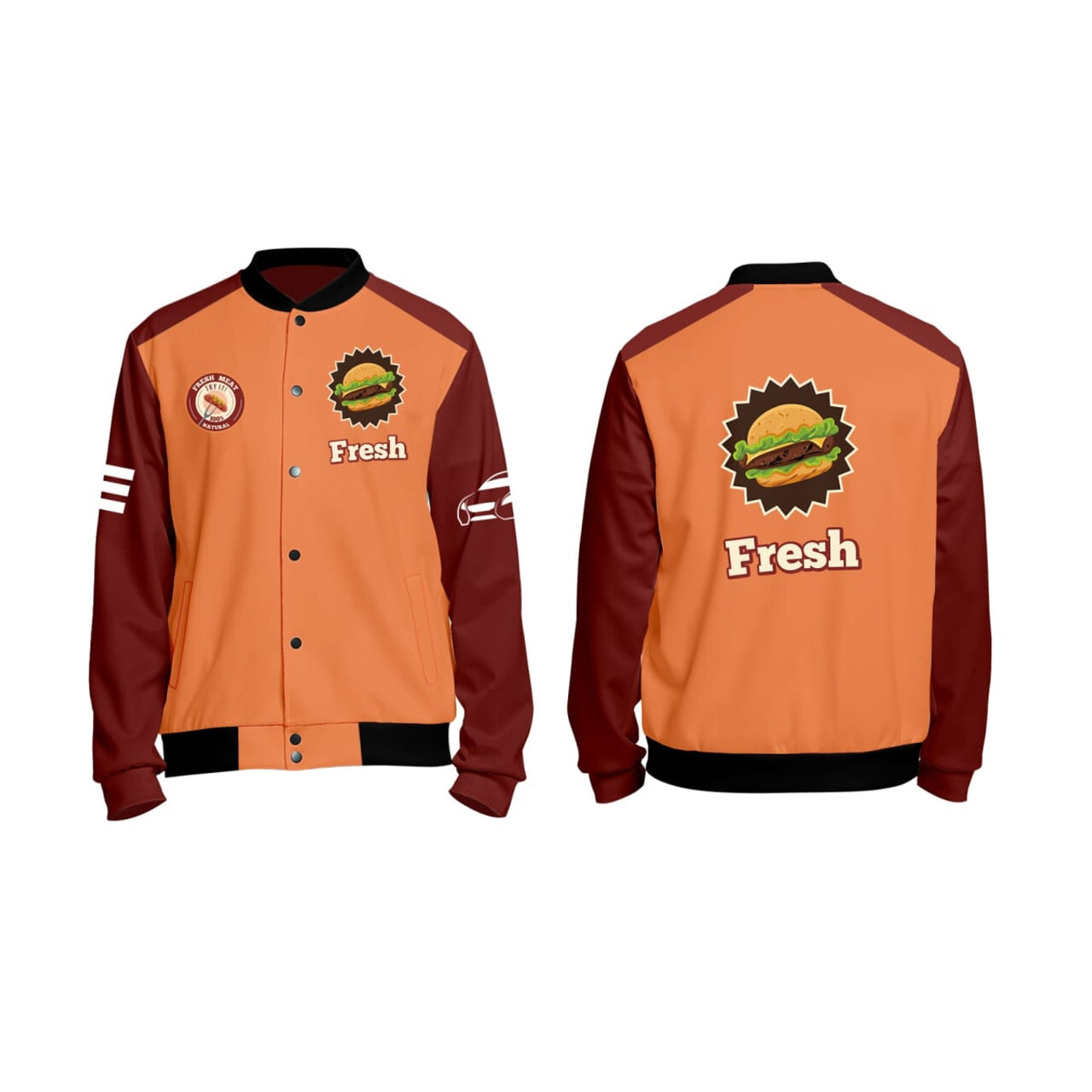 Branded hooded jackets and windbreakers designed for layering in cold weather.